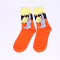 Fashion design famous painting socks van Gogh Mona Lisa socks